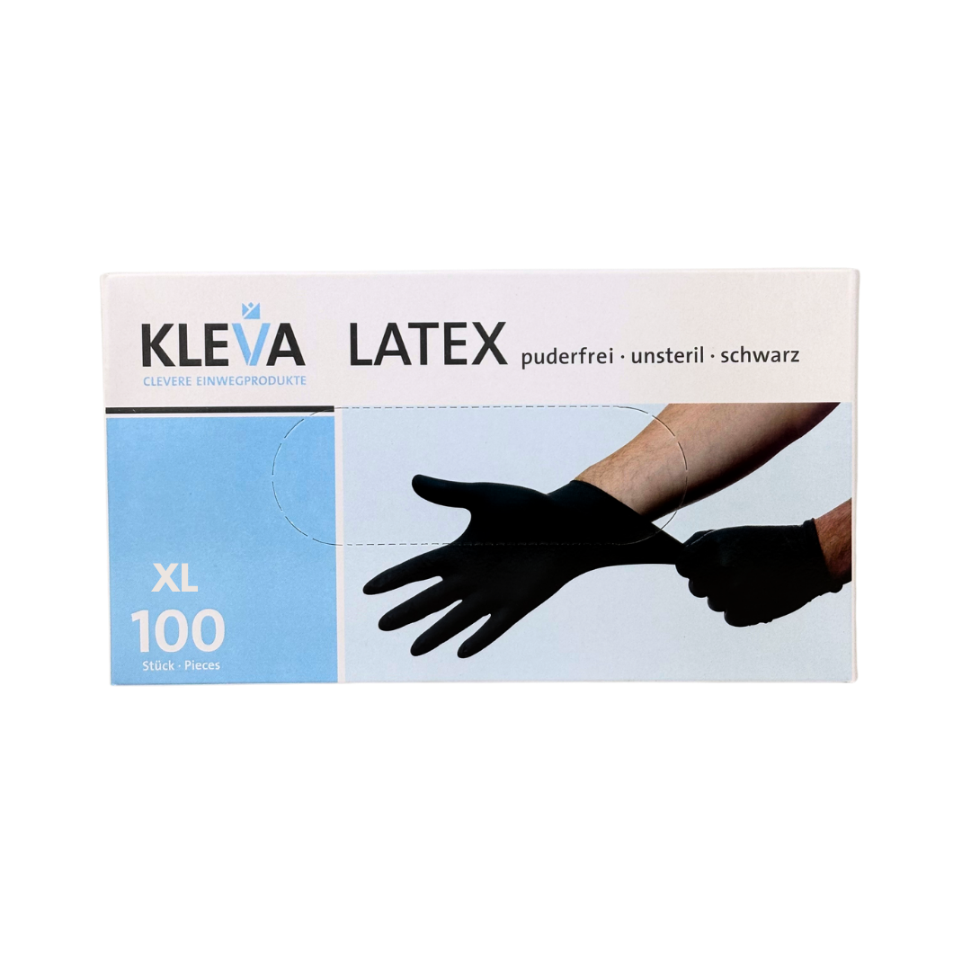 Latex Einweghandschuhe Schwarz, 100 Stk. (Größe S, M, L)