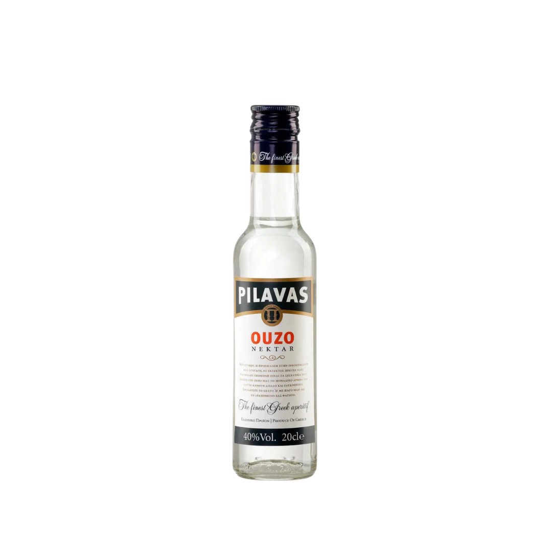 Ouzo Pilavas Nektar 40% vol. – 6 × 0,2 Liter | Der milde Premium-Ouzo aus Patras