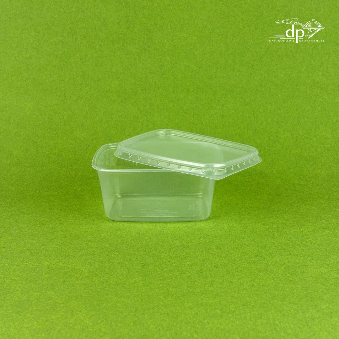 Verpackungsbecher+Deckel 250ml eckig, 250 Stk.