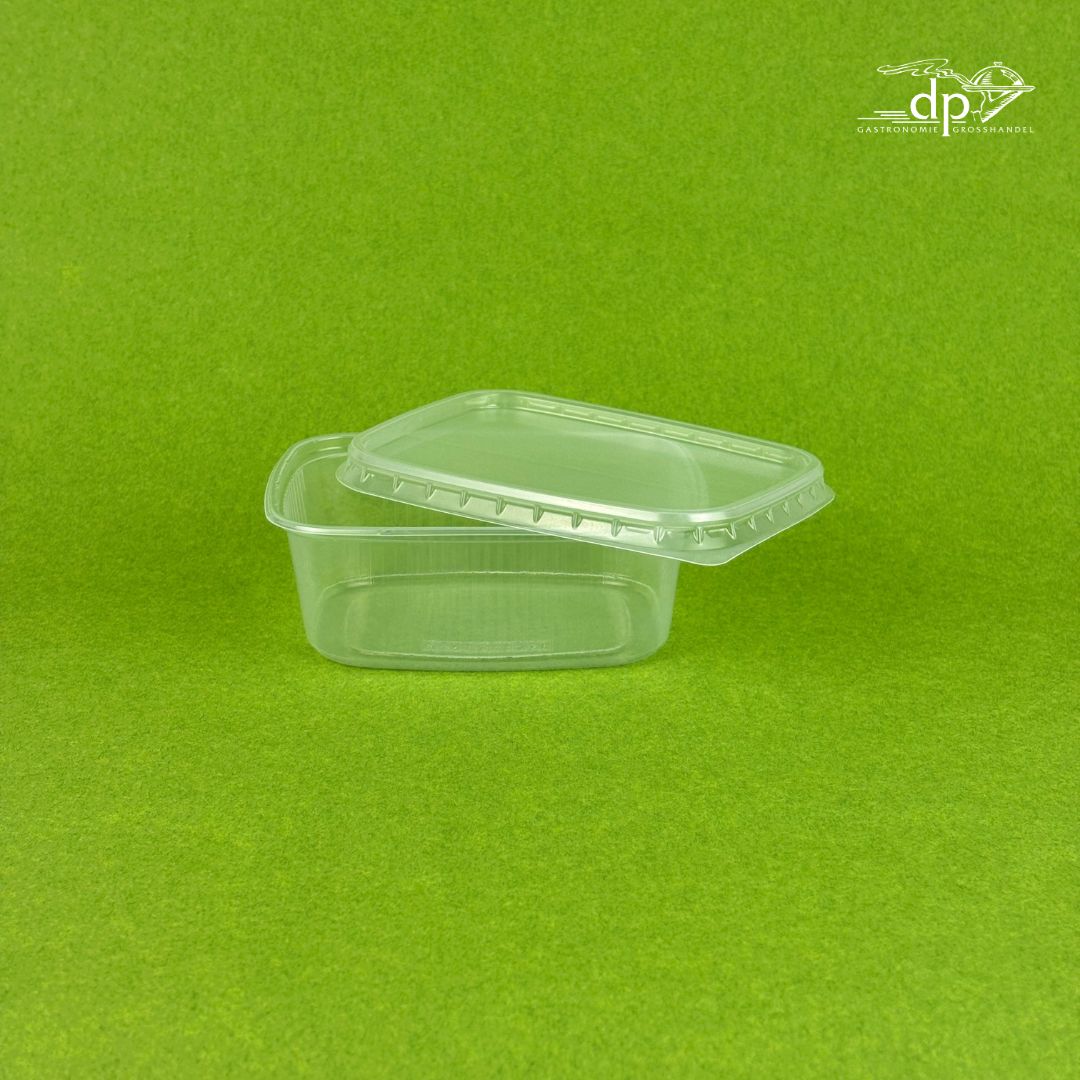 Verpackungsbecher+Deckel 200ml eckig, 250 Stk.