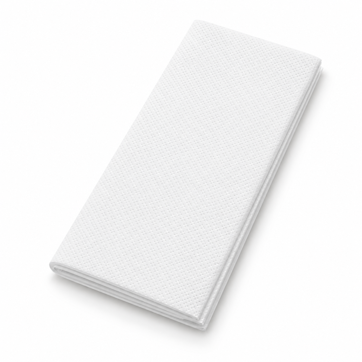 Servietten mikrogeprägt 38 × 38 cm, 3-lagig – 1/8 , Weiß, 1200 Stk.