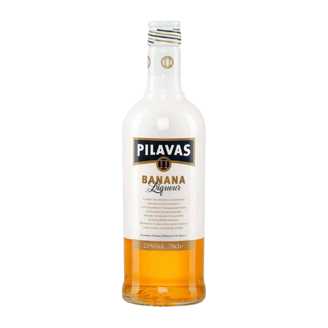 Pilavas Bananen-Likör 25% vol. | Premium Fruchtlikör aus Patras 0,7l