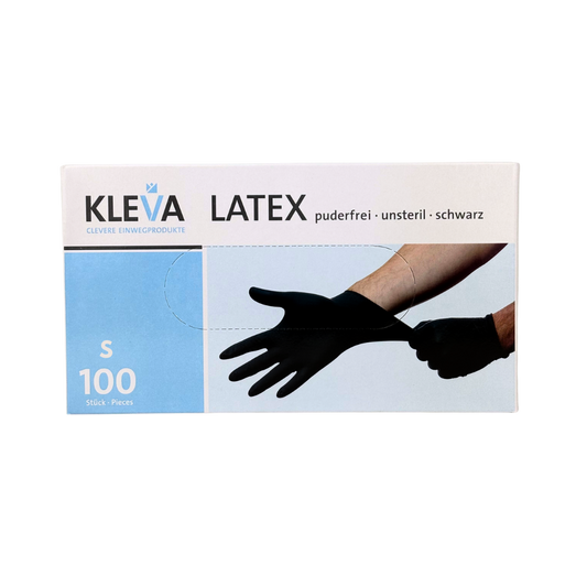 Latex Einweghandschuhe Schwarz, 100 Stk. (Größe S, M, L)