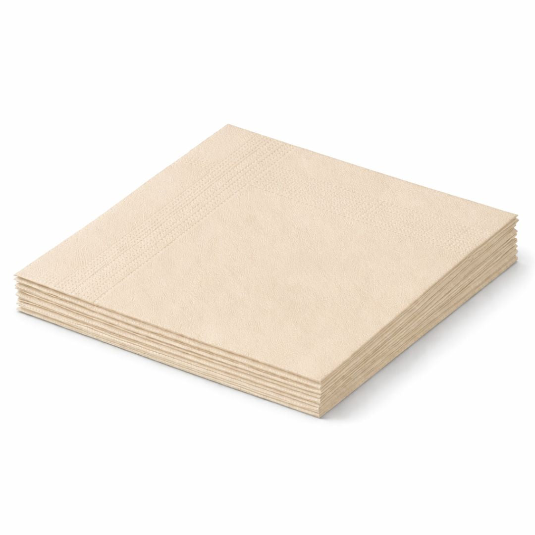 GO Servietten 33 × 33 cm, 3-lagig, 1/4-Falz – Einfarbig, verschiedene Farben, 1600 Stk