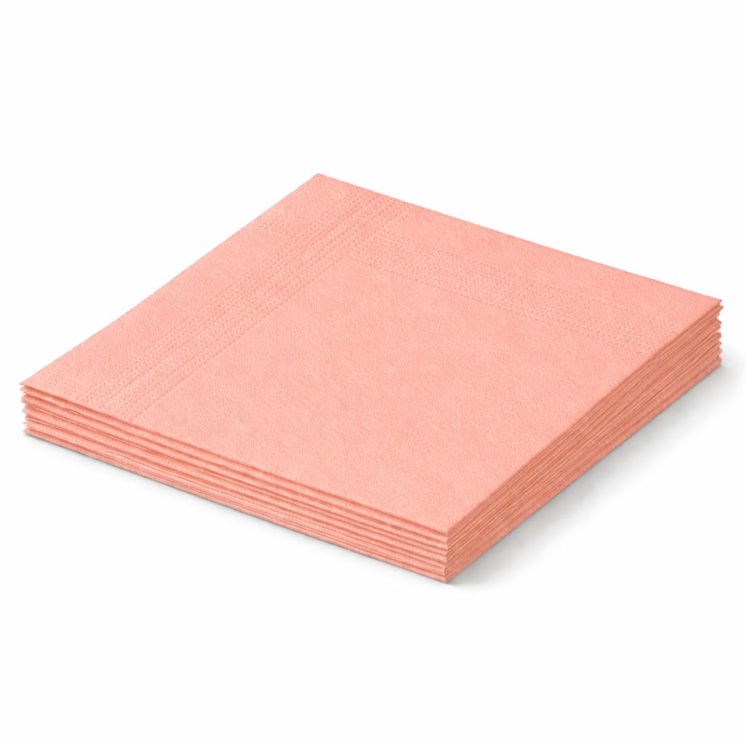 GO Servietten 33 × 33 cm, 3-lagig, 1/4-Falz – Einfarbig, verschiedene Farben, 1600 Stk