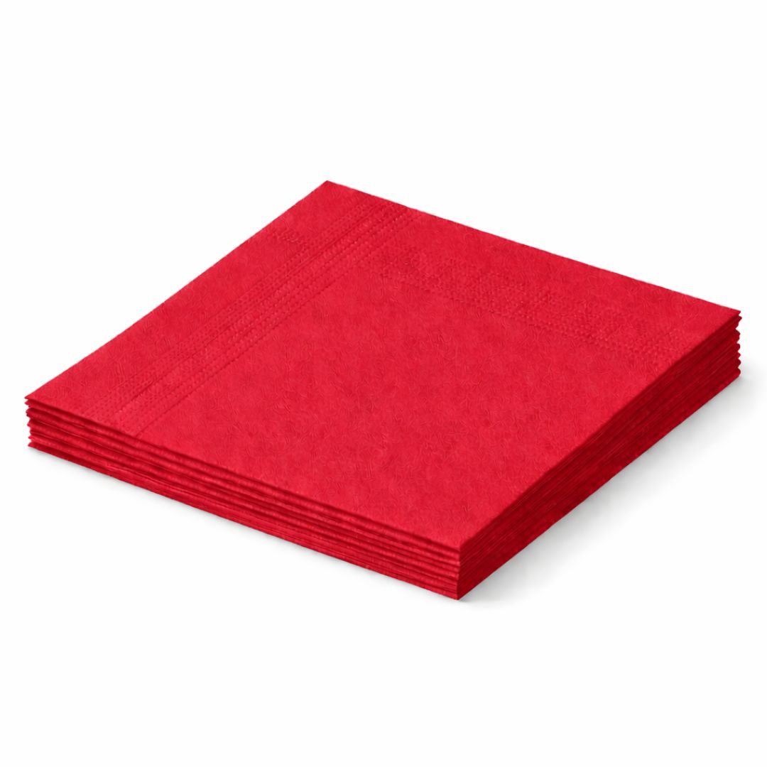 GO Servietten 33 × 33 cm, 3-lagig, 1/4-Falz – Einfarbig, verschiedene Farben, 1600 Stk
