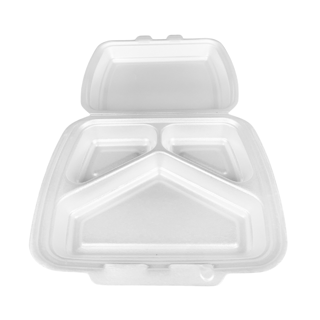 Menübox 3-geteilt Weiß, 250 Stk.