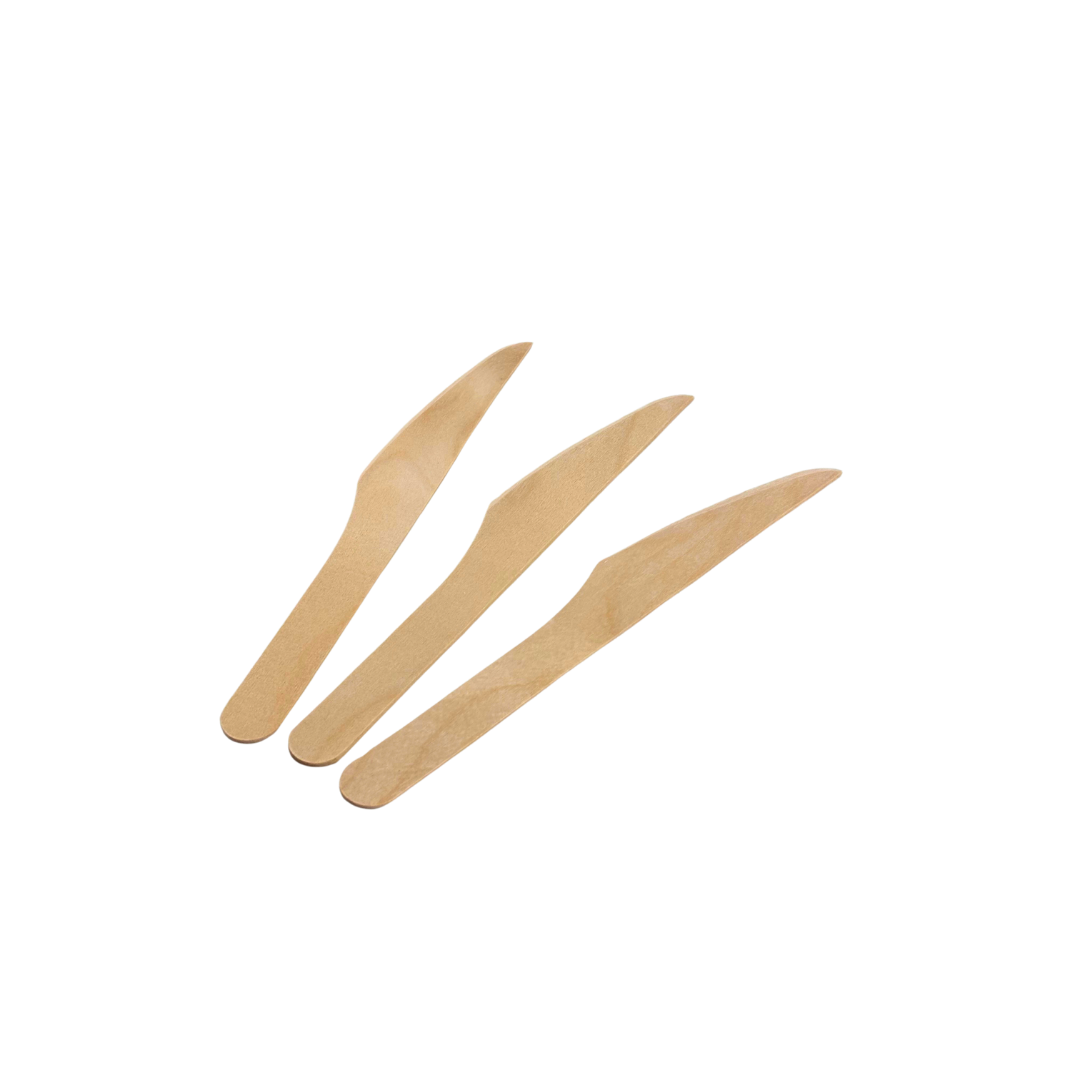 Holzmesser Einwegbesteck, 100 Stk.