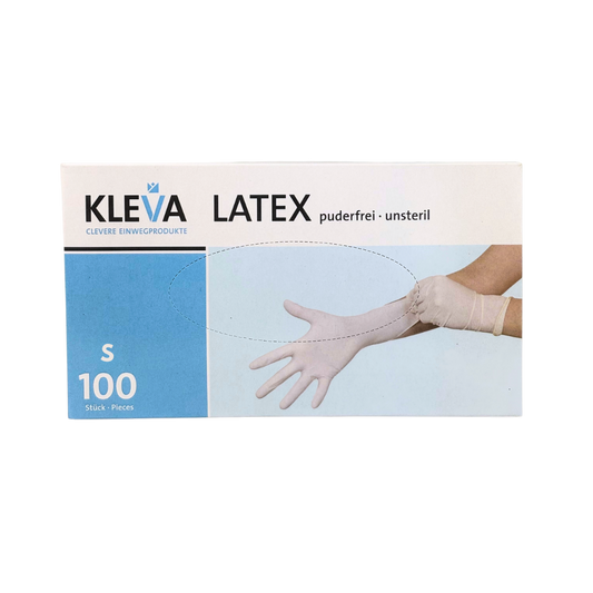 Latex Einweghandschuhe Weiß, 100 Stk. (Größe S, M, L)