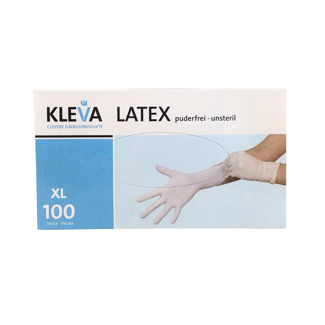 Latex Einweghandschuhe Weiß, 100 Stk. (Größe S, M, L)