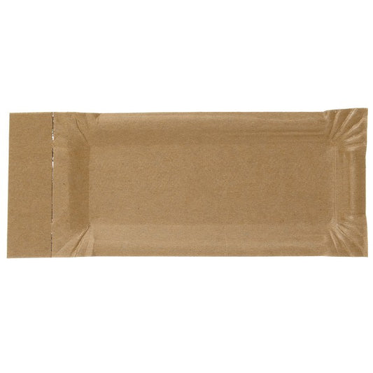 Pappteller mit Abriss – braun, unbedruckt 250 Stk.