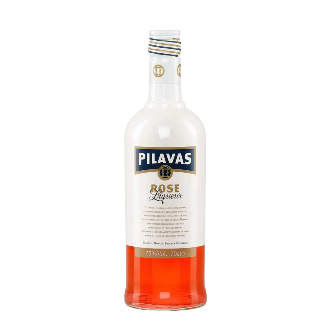 Pilavas Rosen-Likör 25% vol. | Edler floraler Likör aus Patras 0,7l
