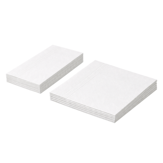 GO Servietten 33 × 33 cm, 3-lagig – 1/4 oder 1/8-Falz, Weiß, 1600 Stk.