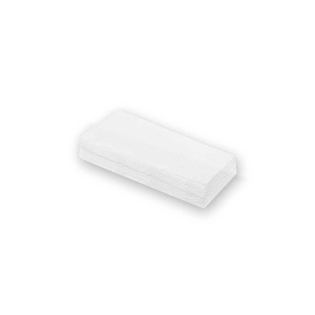 Servietten mikrogeprägt 38 × 38 cm, 3-lagig – 1/8 , Weiß,  1200 Stk.